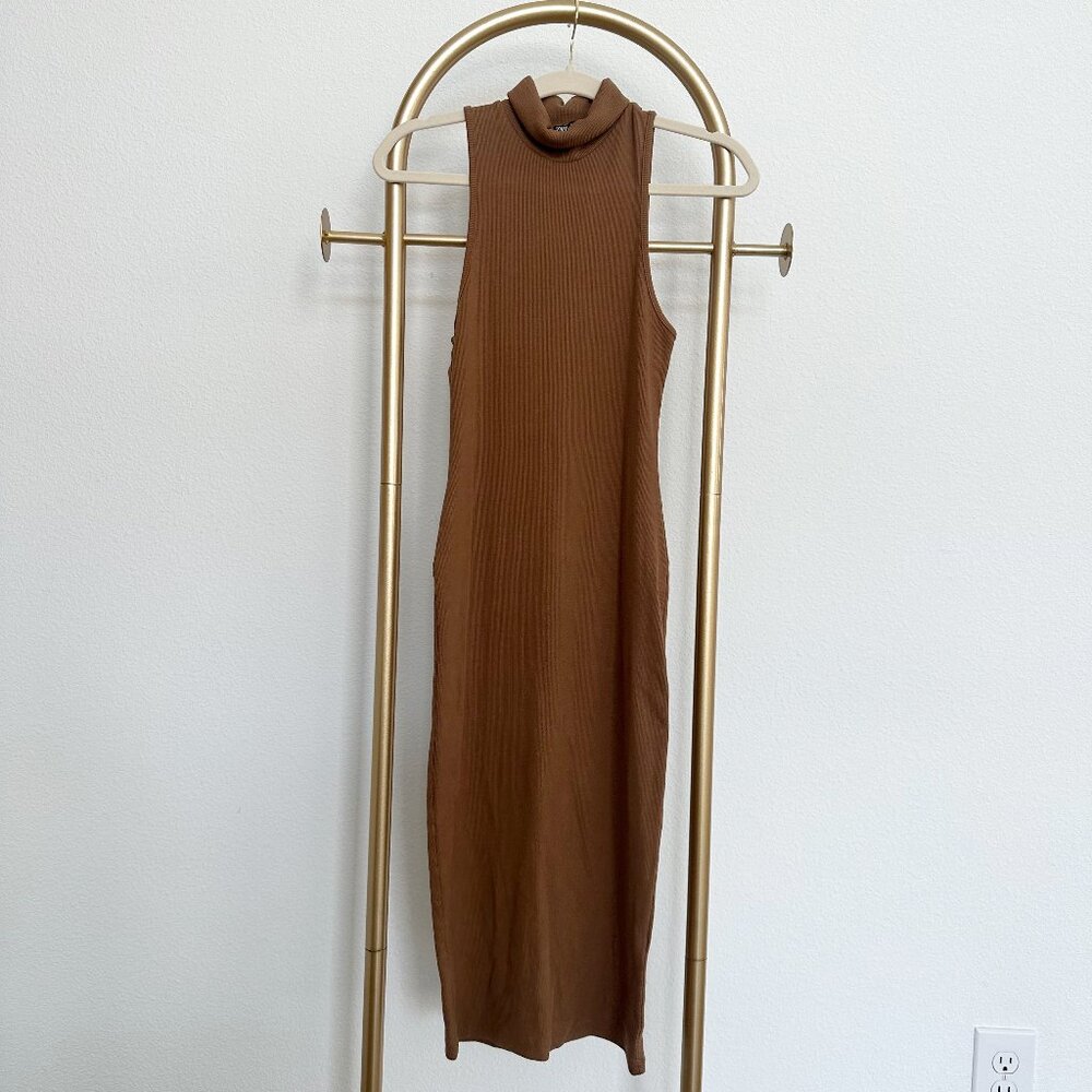 Zara Ribbed Turtleneck Dress
